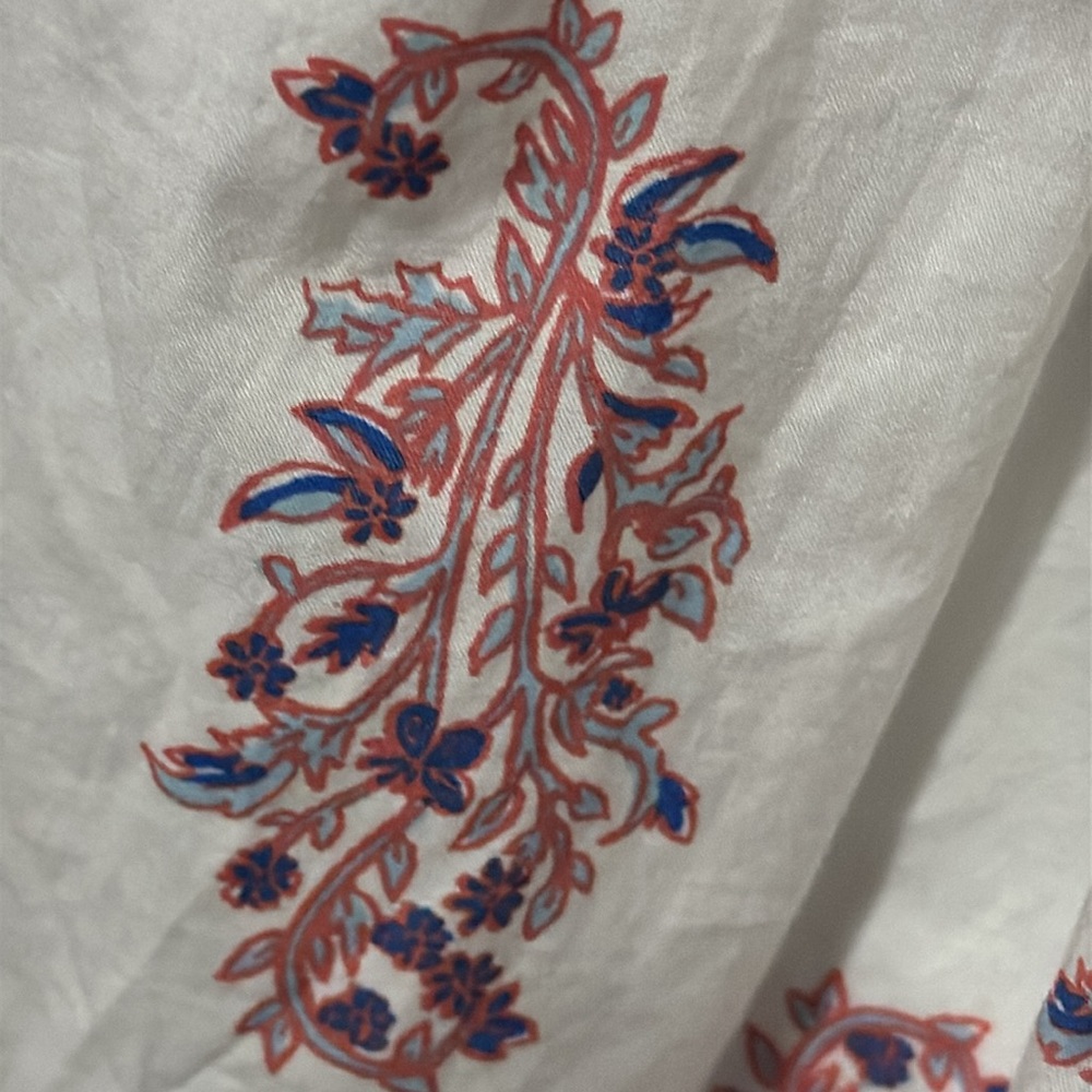 RE-IMAGINED by J Crew Sun Dress-Cotton-Sz XXS-White/Red/Blue-Maxi-EUC - Picture 7 of 16